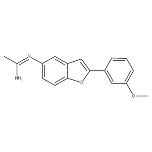 n-[2-(3-Methoxyphenyl)benzofuran-5-yl]acetamidine结构式