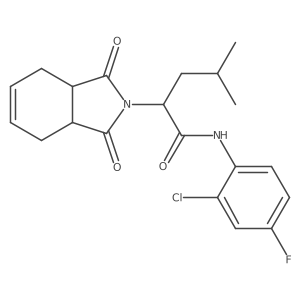 N-(2-chloro-4-fluorophenyl)-2-(1,3-dioxo-3a,4,7,7a-tetrahydroisoindol-2-yl)-4-methylpentanamide结构式
