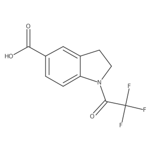 1-(trifluoroacetyl)-2,3-dihydro-1H-indole-5-carboxylic acid结构式