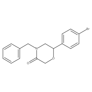 4-Benzyl-6-(4-bromo-phenyl)-morpholin-3-one Structure