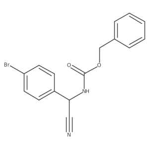benzyl N-[(4-bromophenyl)(cyano)methyl]carbamate Structure