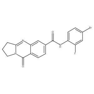 N-(4-bromo-2-fluorophenyl)-9-oxo-1,2,3,9-tetrahydropyrrolo[2,1-b]quinazoline-6-carboxamide Structure