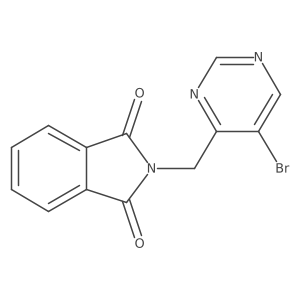 2-[(5-Bromopyrimidin-4-yl)methyl]isoindoline-1,3-dione结构式