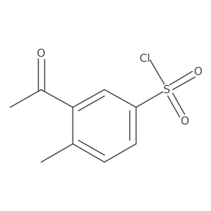 3-Acetyl-4-methylbenzene-1-sulfonyl chloride结构式