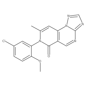 7-(5-chloro-2-methoxyphenyl)-8-methylpyrido[3,4-e][1,2,4]triazolo[1,5-a]pyrimidin-6(7H)-one结构式