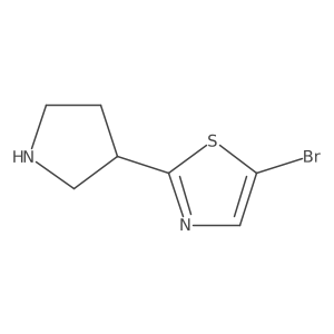 5-Bromo-2-(pyrrolidin-3-yl)thiazole结构式