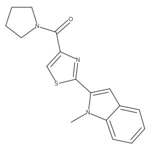 (2-(1-methyl-1H-indol-2-yl)thiazol-4-yl)(pyrrolidin-1-yl)methanone结构式