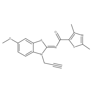 (Z)-N-(6-methoxy-3-(prop-2-yn-1-yl)benzo[d]thiazol-2(3H)-ylidene)-2,4-dimethylthiazole-5-carboxamide Structure