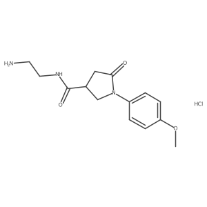 N-(2-Aminoethyl)-1-(4-methoxyphenyl)-5-oxopyrrolidine-3-carboxamide hydrochloride Structure