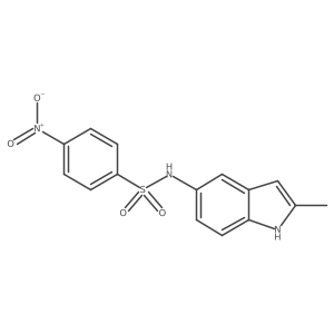 N-(2-methyl-1H-indol-5-yl)-4-nitrobenzene-1-sulfonamide Structure