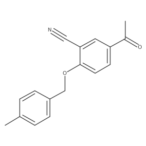 5-Acetyl-2-[(4-methylphenyl)methoxy]benzonitrile Structure
