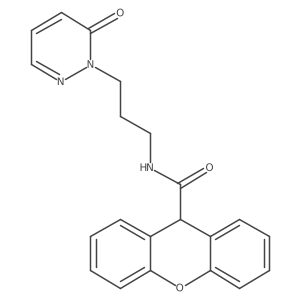 N-(3-(6-oxopyridazin-1(6H)-yl)propyl)-9H-xanthene-9-carboxamide Structure