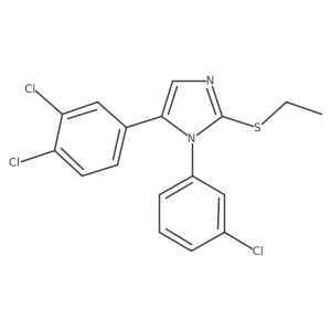 1-(3-chlorophenyl)-5-(3,4-dichlorophenyl)-2-(ethylthio)-1H-imidazole Structure