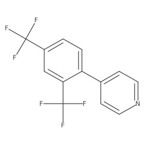 4-(2,4-Bis(trifluoromethyl)phenyl)pyridine Structure