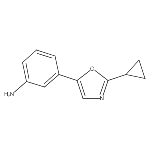 3-(2-Cyclopropyloxazol-5-YL)aniline结构式