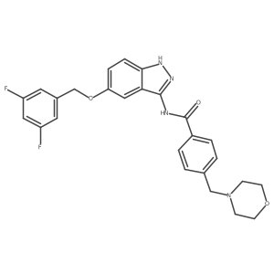 N-[5-[(3,5-difluorophenyl)methoxy]-1H-indazol-3-yl]-4-(morpholin-4-ylmethyl)benzamide Structure