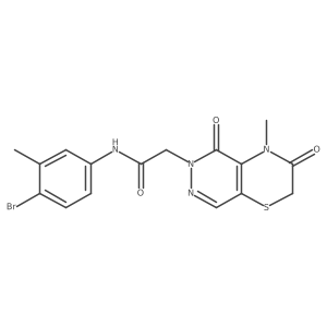 N-(4-bromo-3-methylphenyl)-2-(4-methyl-3,5-dioxo-3,4-dihydro-2H-pyridazino[4,5-b][1,4]thiazin-6(5H)-yl)acetamide Structure