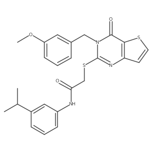 2-{[3-(3-methoxybenzyl)-4-oxo-3,4-dihydrothieno[3,2-d]pyrimidin-2-yl]sulfanyl}-N-[3-(propan-2-yl)phenyl]acetamide Structure
