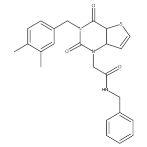 N-benzyl-2-{3-[(3,4-dimethylphenyl)methyl]-2,4-dioxo-1H,2H,3H,4H-thieno[3,2-d]pyrimidin-1-yl}acetamide Structure
