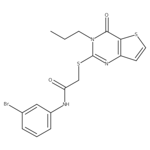 N-(3-bromophenyl)-2-({4-oxo-3-propyl-3H,4H-thieno[3,2-d]pyrimidin-2-yl}sulfanyl)acetamide Structure