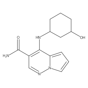 4-(3-Hydroxycyclohexylamino)pyrrolo[1,2-b]pyridazine-3-carboxamide Structure