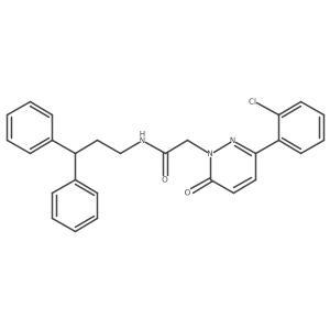 2-[3-(2-chlorophenyl)-6-oxopyridazin-1(6H)-yl]-N-(3,3-diphenylpropyl)acetamide结构式