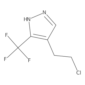 4-(2-Chloroethyl)-3-(trifluoromethyl)pyrazole Structure