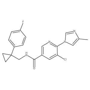 5-Chloro-N-[[1-(4-fluorophenyl)cyclopropyl]methyl]-6-(4-methyl-1h-imidazol-1-yl)-3-pyridinecarboxamide Structure