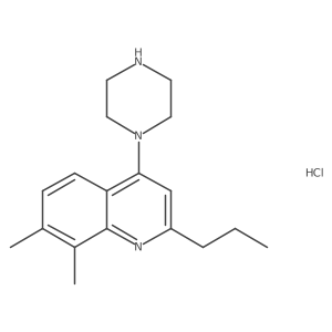 7,8-Dimethyl-4-(piperazin-1-yl)-2-propylquinoline hydrochloride Structure