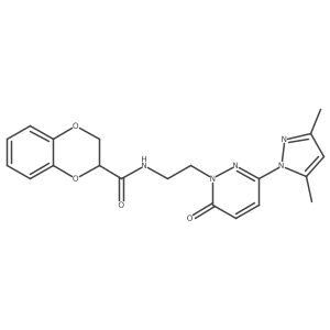 N-(2-(3-(3,5-dimethyl-1H-pyrazol-1-yl)-6-oxopyridazin-1(6H)-yl)ethyl)-2,3-dihydrobenzo[b][1,4]dioxine-2-carboxamide Structure