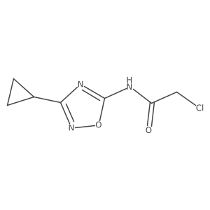 2-chloro-N-(3-cyclopropyl-1,2,4-oxadiazol-5-yl)acetamide Structure