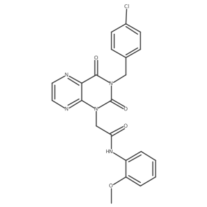 2-(3-(4-chlorobenzyl)-2,4-dioxo-3,4-dihydropteridin-1(2H)-yl)-N-(2-methoxyphenyl)acetamide Structure