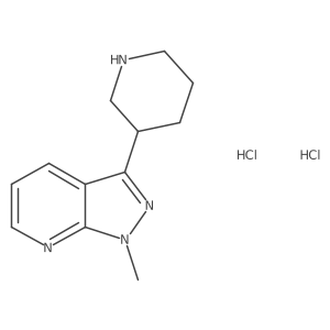 1-Methyl-3-(piperidin-3-yl)-1H-pyrazolo[3,4-b]pyridine dihydrochloride Structure