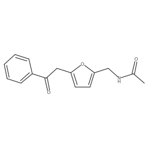 N-[5-(2-oxo-2-phenylethyl)-furan-2-ylmethyl]-acetamide结构式