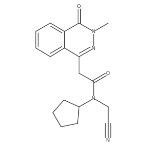 N-(cyanomethyl)-N-cyclopentyl-2-(3-methyl-4-oxo-3,4-dihydrophthalazin-1-yl)acetamide结构式