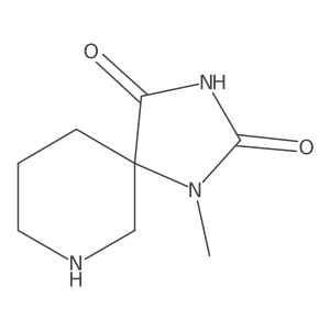 1-Methyl-1,3,7-triazaspiro[4.5]decane-2,4-dione结构式