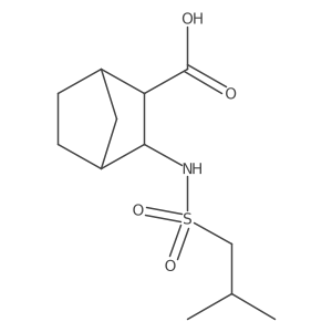 Bicyclo[2.2.1]heptane-2-carboxylic acid, 3-[[(2-methylpropyl)sulfonyl]amino]-结构式
