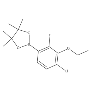 2-(4-Chloro-3-ethoxy-2-fluorophenyl)-4,4,5,5-tetramethyl-1,3,2-dioxaborolane结构式