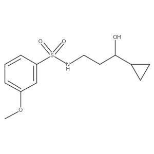 N-(3-cyclopropyl-3-hydroxypropyl)-3-methoxybenzenesulfonamide Structure