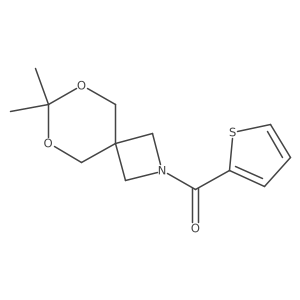 (7,7-Dimethyl-6,8-dioxa-2-azaspiro[3.5]nonan-2-yl)(thiophen-2-yl)methanone结构式
