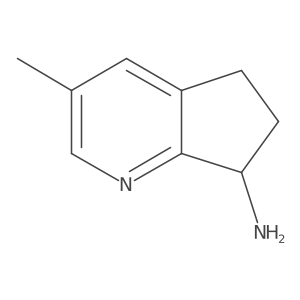 3-Methyl-6,7-dihydro-5H-cyclopenta[b]pyridin-7-amine结构式