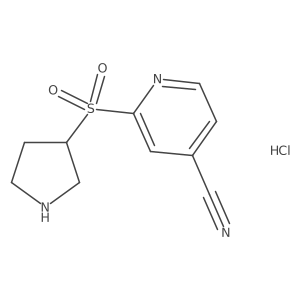 (R)-2-(pyrrolidin-3-ylsulfonyl)isonicotinonitrile hydrochloride结构式