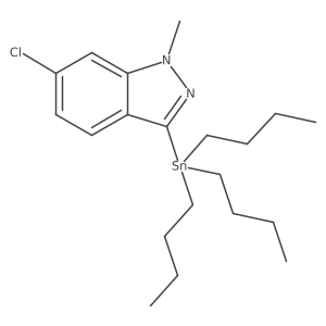6-chloro-1-methyl-3-tributylstannanyl-1H-indazole Structure