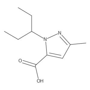 3-methyl-1-(pentan-3-yl)-1H-pyrazole-5-carboxylic acid结构式
