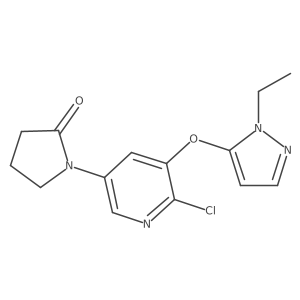 1-[6-Chloro-5-[(1-ethyl-1H-pyrazol-5-yl)oxy]-3-pyridinyl]-2-pyrrolidinone Structure