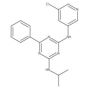 N2-(5-chloro-3-pyridinyl)-N4-(1-methylethyl)-6-phenyl-1,3,5-triazine-2,4-diamine结构式