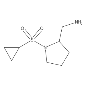 (S)-(1-(Cyclopropylsulfonyl)pyrrolidin-2-yl)methanamine结构式