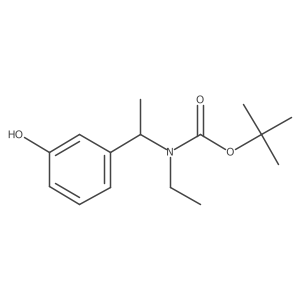 tert-Butyl ethyl(1-(3-hydroxyphenyl)ethyl)carbamate结构式