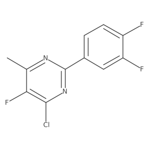 4-Chloro-2-(3,4-difluorophenyl)-5-fluoro-6-methylpyrimidine结构式