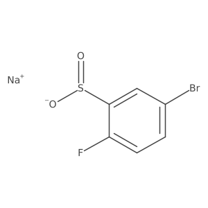 Sodium 5-bromo-2-fluorobenzene-1-sulfinate结构式